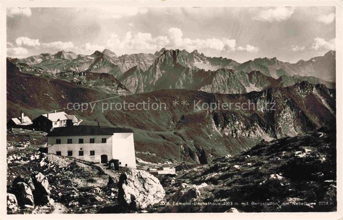 OBERSTDORF Bayern Edmund Probsthaus mit Bergstation am Nebelhorn Gebirgspanorama