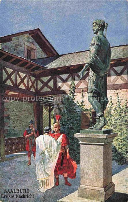 Saalburg  Roemercastell Bad Homburg Hessen Ernste Nachricht Denkmal Kuenstlerkar