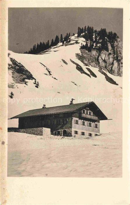 Spitzing Schliersee bayern Schoenfeldhuette der Alpenvereinsektion Muenchen am J