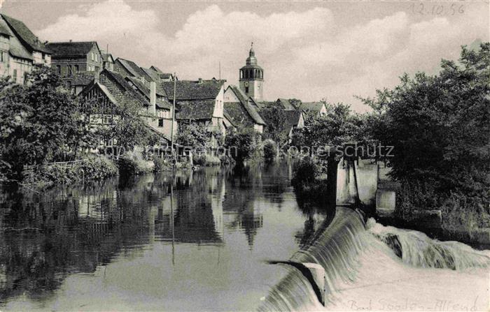 BAD SOODEN-ALLENDORF Partie an der Werra mit Wehr