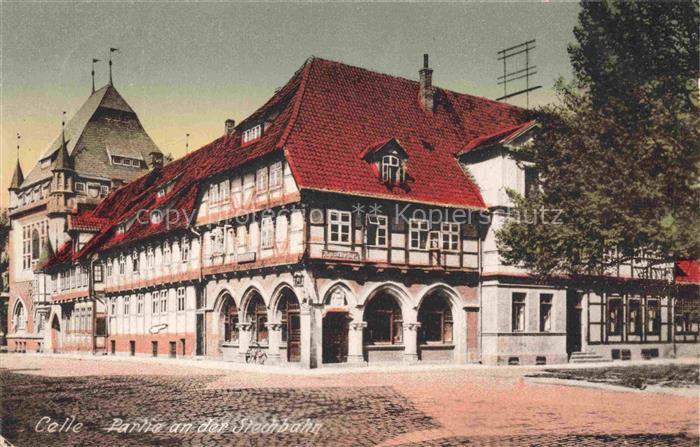 CELLE  Niedersachsen Partie an der Stechbahn Fachwerkhaeuser