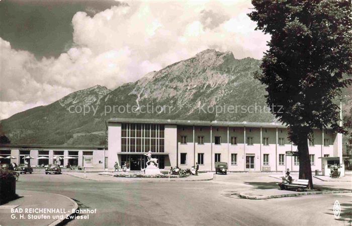 BAD REICHENHALL Bayern Bahnhof Blick gegen Staufen und Zwiesel