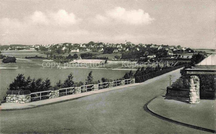 Langscheid Sorpesee Sorpetalsperre Blick auf die Sperrmauer