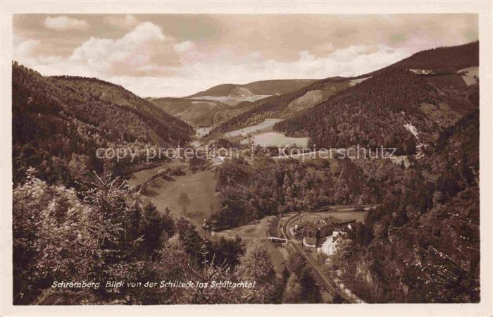 Schramberg BW Panorama Blick von der Schilteck ins Schiltachtal