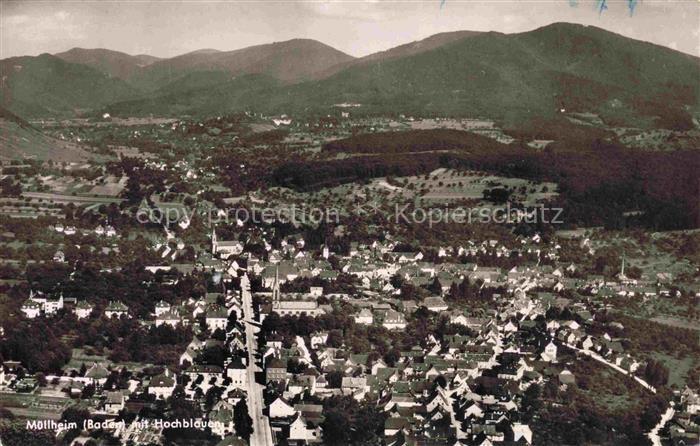 Muellheim Baden BW Panorama Blick gegen Hochblauen Schwarzwald