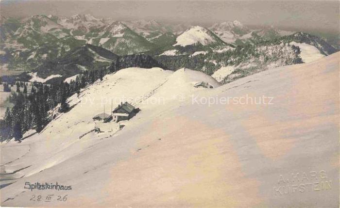 Sachrang Chiemgau Spitzsteinhaus Winterpanorama Alpen