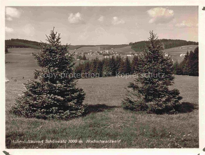 Schoenwald  Schwarzwald BW Panorama Hoehenluftkurort Schwarzwald Landschaft
