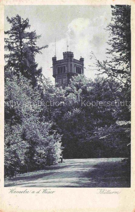 HAMELN Weser Kluetturm Kupfertiefdruck