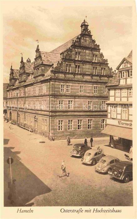 HAMELN Weser Osterstrasse mit Hochzeitshaus