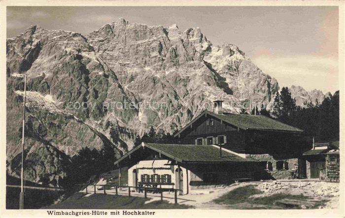 BERCHTESGADEN Bayern Wimbachgries-Huette mit Hochkalter Berchtesgadener Alpen