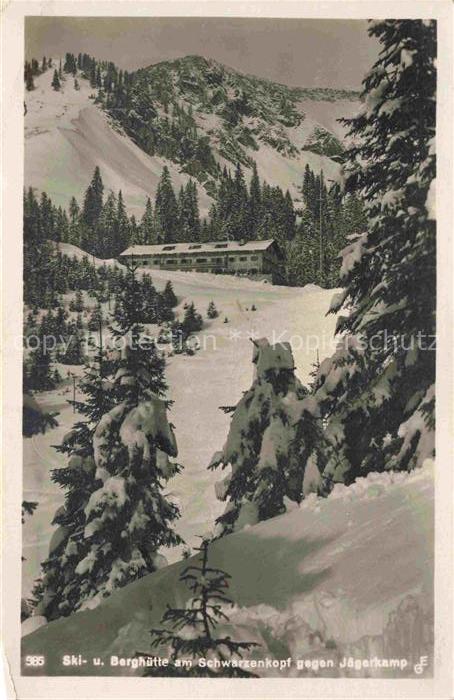 Schliersee Bayern Ski- und Berghuette am Schwarzenkopf gegen Jaegerkamp Winterla