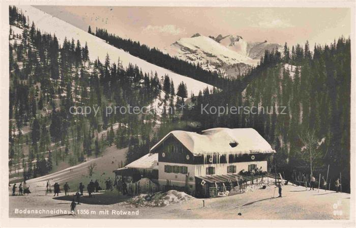 Bodenschneidhaus 1356m Schliersee Bayern Winterpanorama Blick gegen Rotwand