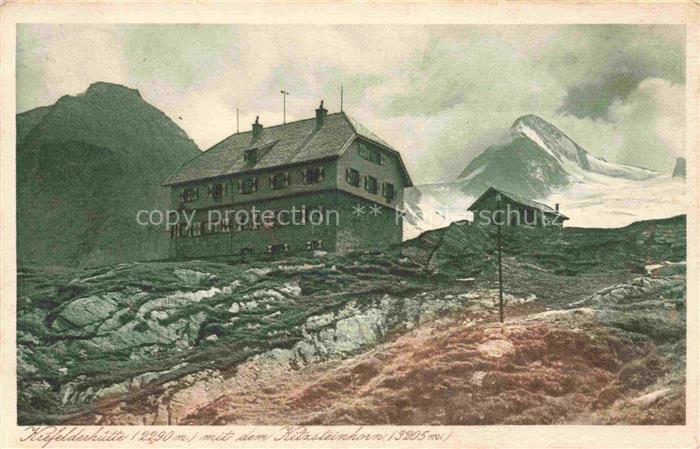 Kaprun Pinzgau-Pongau Salzburg AT Krefelderhuette mit dem Kitzsteinhorn Hohe Tau