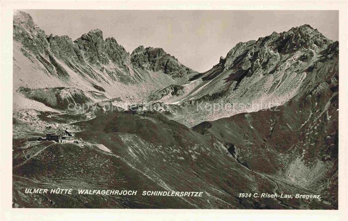 St Anton Arlberg Tirol AT Gebirgspanorama Ulmer Huette Walfagehrjoch Schindlersp