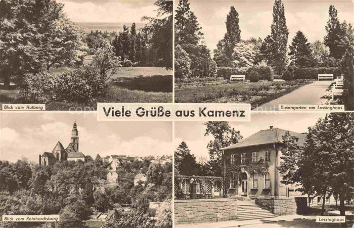 Kamenz Sachsen Blick vom Hutberg Reinhardtsberg Rosengarten am Lessinghaus Kirch