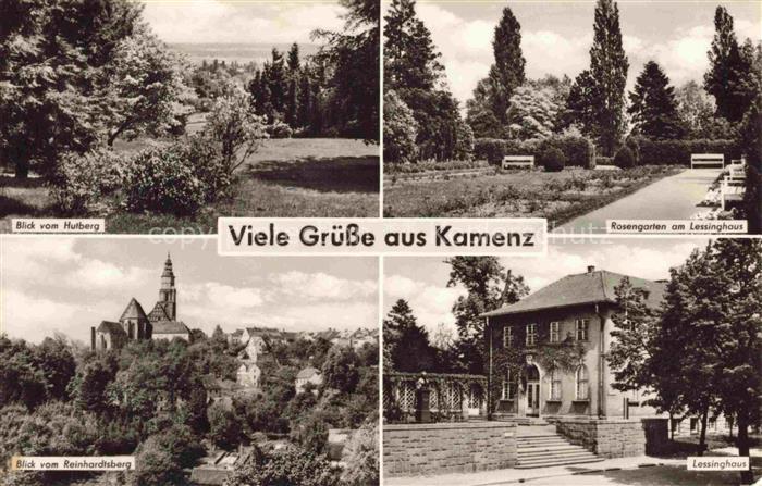 Kamenz Sachsen Blick vom Hutberg Reinhardtsberg Rosengarten am Lessinghaus Kirch
