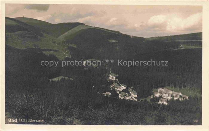 Bad Karlsbrunn Schlesien Karlova Studanka CZ Panorama