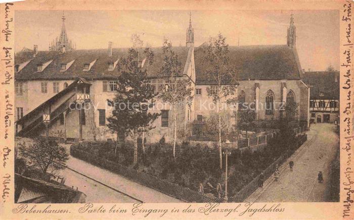 Bebenhausen Tuebingen BW Partie beim Eingang in das Herzogliche Jagdschloss