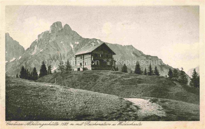 Gaishorn am See Steiermark AT Gesaeuse Moedlingerhuette mit Reichenstein und Wil