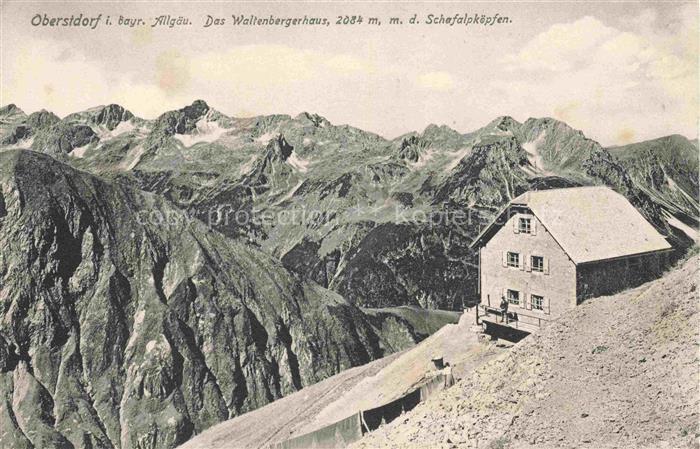 OBERSTDORF Bayern Waltenbergerhaus Blick gegen Schafalpkoepfe