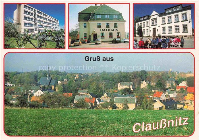 Claussnitz Sachsen Mittelschule Rathaus Grundschule Ortsansicht