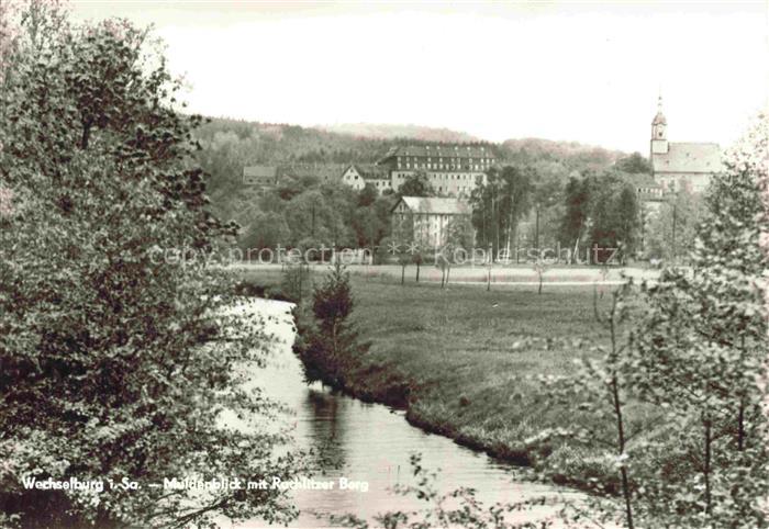 Wechselburg Sachsen Muldenblick mit Rochlitzer Berg