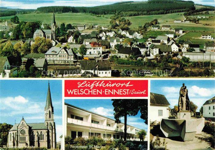 Welschen-Ennest Kirchhundem OLPE NRW Teilansichten Kirche Ferienheim St. Marien