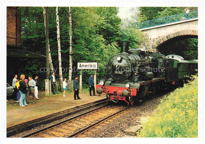 Amerika Muldental Penig Sachsen Dampflokomotive Bahnhof