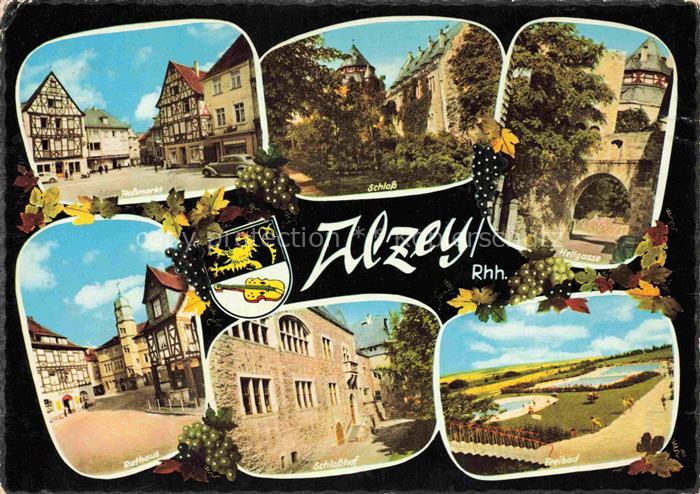 Alzey Rossmarkt Schloss Hellgasse Rathaus Schlosshof Freibad