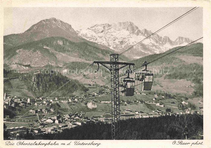 BERCHTESGADEN Bayern Obersalzbergbahn mit dem Untersberg