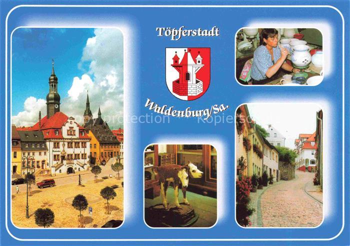 Waldenburg  Sachsen Historischer Marktplatz Topfgasse Toepferwerkstatt Heimatmus