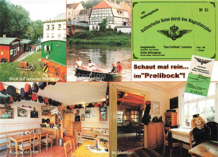 Lunzenau Sachsen Gaststaette zum Prellbock Biergarten Bootsfahrt Museum