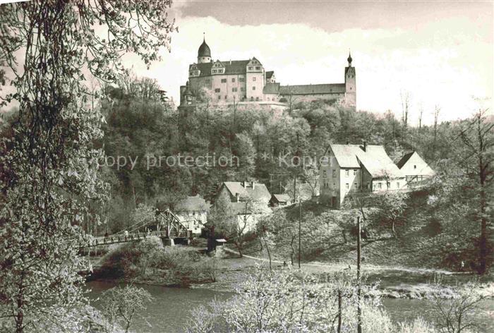 Rochsburg Mulde Lunzenau Sachsen Blick zum Schloss