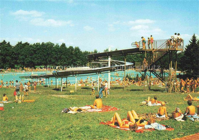 Planitz ZWICKAU Sachsen Strandbad Wasserrutsche