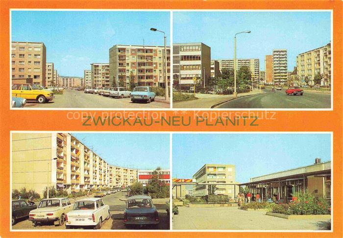 Neu Planitz Zwickau Wohnsiedlung Plattenbauten Einkaufszentrum