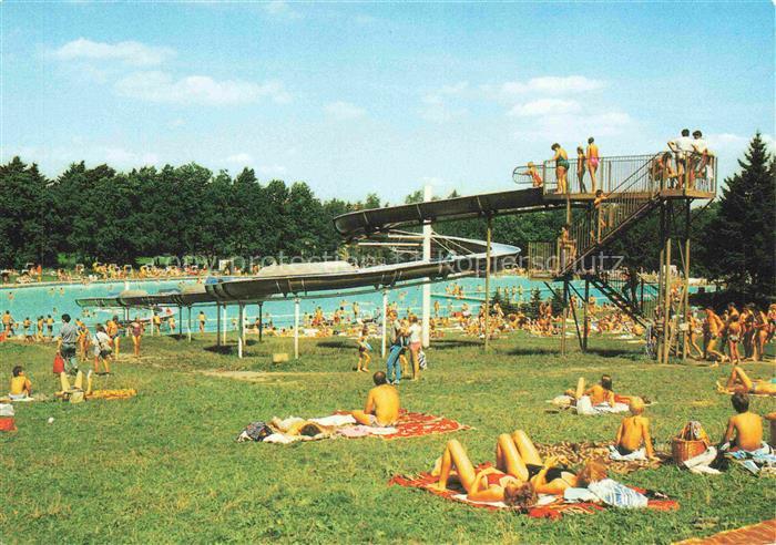 Planitz ZWICKAU Sachsen Strandbad Wasserrutsche