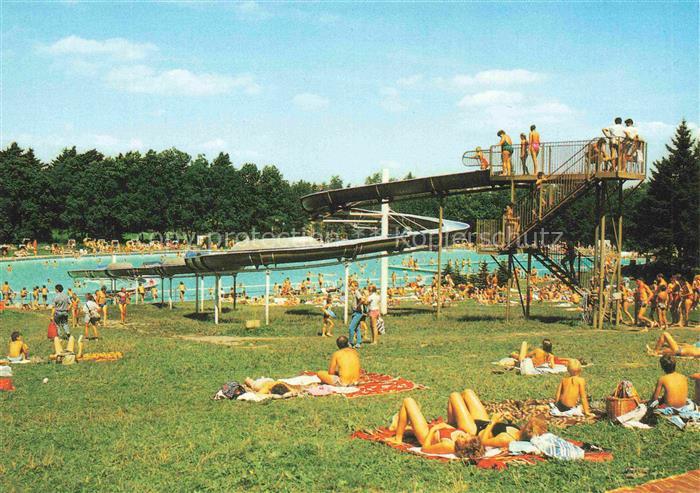 Planitz ZWICKAU Sachsen Strandbad Wasserrutsche