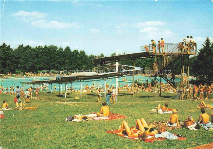 Planitz ZWICKAU Sachsen Strandbad Wasserrutsche