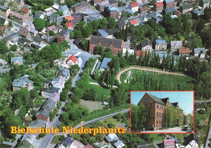 Niederplanitz ZWICKAU Sachsen Bielschule Mittelschule Luftaufnahme