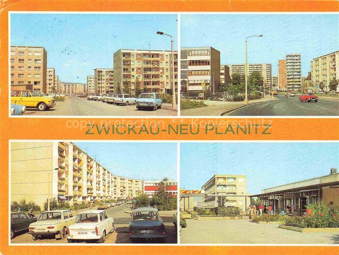 Neu Planitz Zwickau Wohnsiedlung Plattenbauten Einkaufszentrum