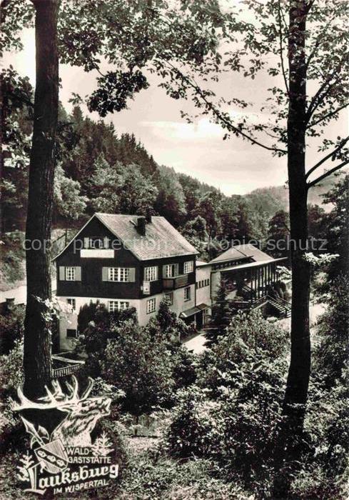 Lauksburg Wispertal Bad Schwalbach Hessen Gaststaette Forsthaus Lauksburg im Wis