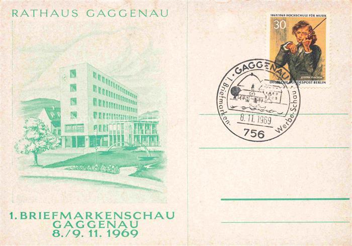 Gaggenau Rathaus 1. Briefmarkenschau
