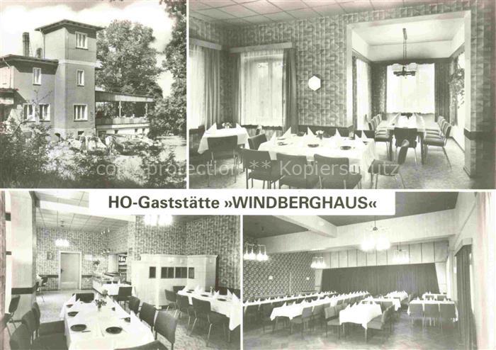 ZWICKAU  Sachsen HO Gaststaette Windberghaus Gastraeume Festsaal