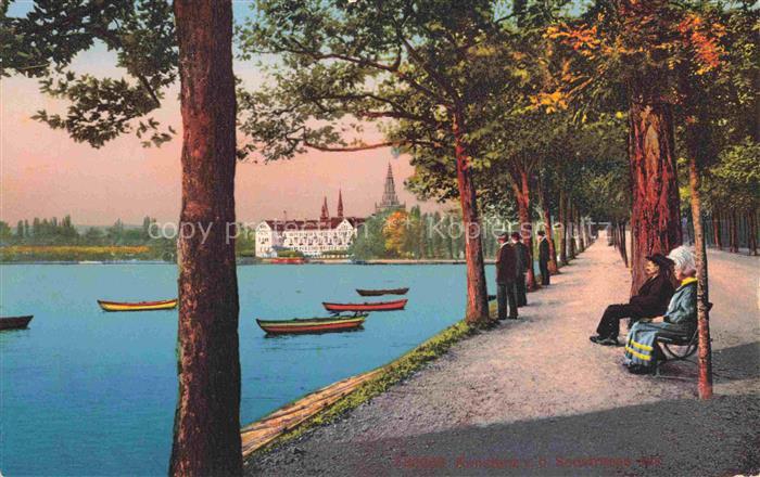 KONSTANZ Bodensee BW Uferpartie Seestrasse