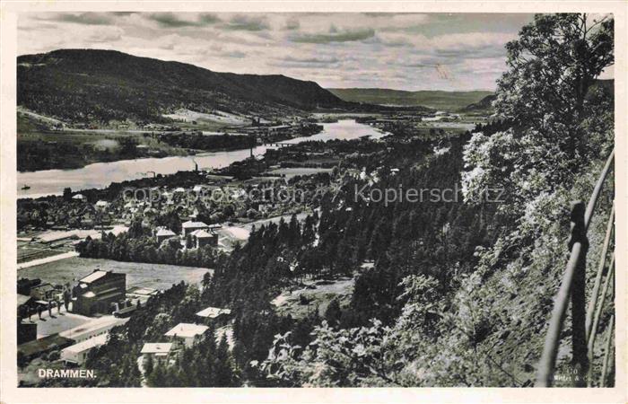 Drammen Buskerud Norge Panorama