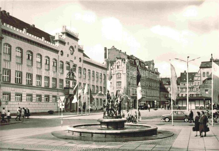 ZWICKAU Sachsen Hauptmarkt Rathaus Kinderbrunnen