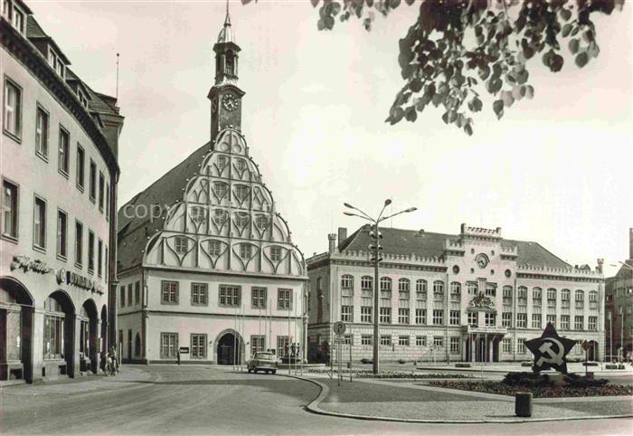 ZWICKAU Sachsen Hauptmarkt Rathaus Gewandhaus Stadttheater