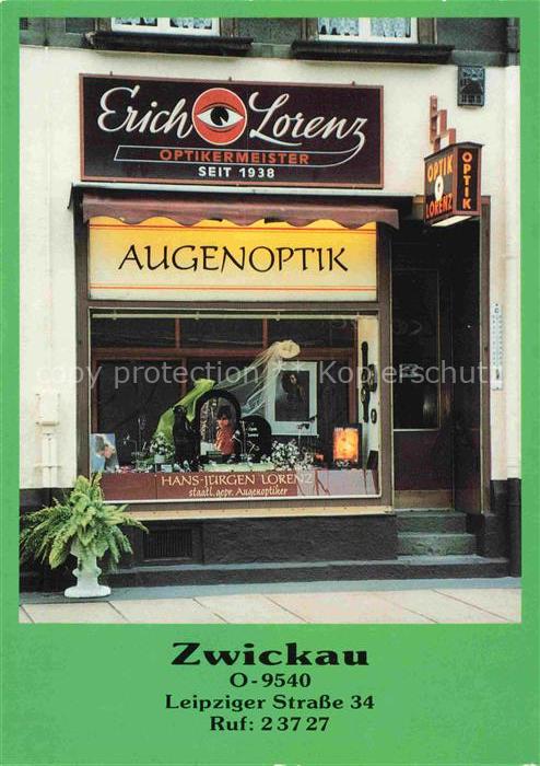 ZWICKAU Sachsen Optikergeschaeft Lorenz