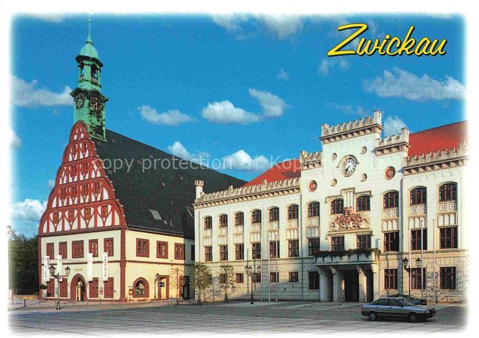 ZWICKAU  Sachsen Gewandhaus Rathaus Hauptmarkt