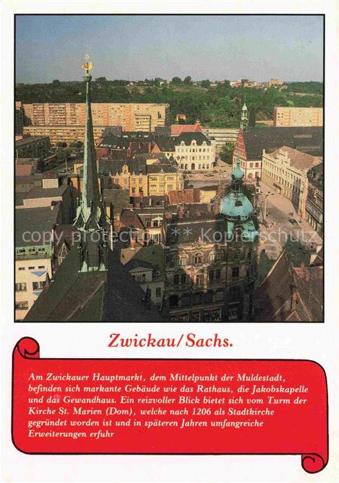 ZWICKAU  Sachsen Blick vom Dom auf den Hauptmarkt